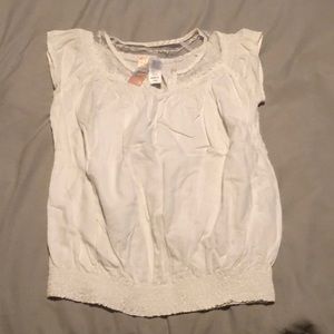 Girls white chic top